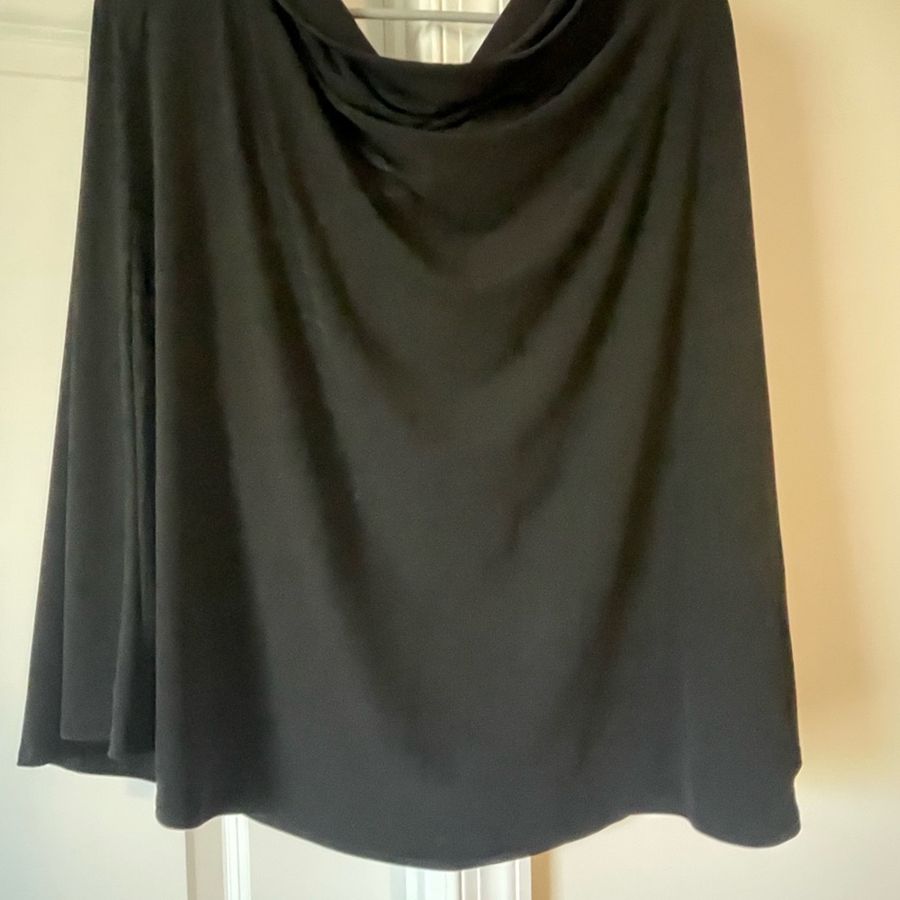 LuLaRoe Black Midi A-Line Skirt Asymmetrical Workwear